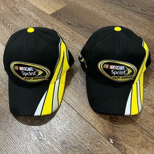 NWOT 2 nascar sprint cup series hat black and yellow